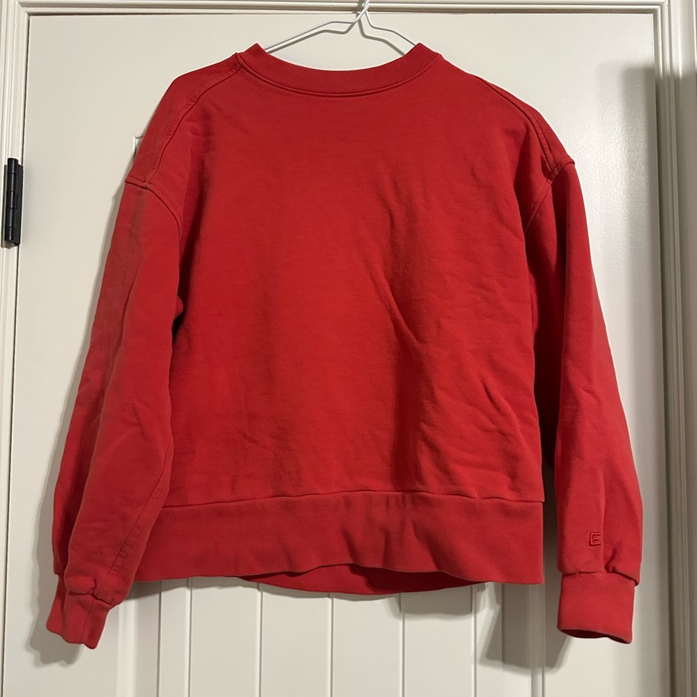 EVERLANE sweatshirt 100% cotton Rust / Red Small